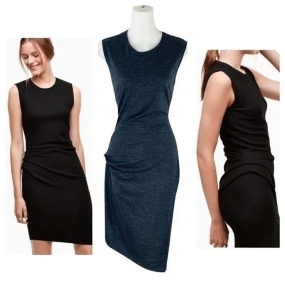 Aritizia The Group Babaton Notley Felted Wool Sleveless Dress Grey Size Small